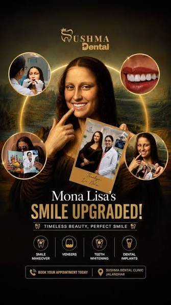 Best dental hospital in Jalandhar - Sushma Dental smile makeover, veneers, teeth whitening and dental implants